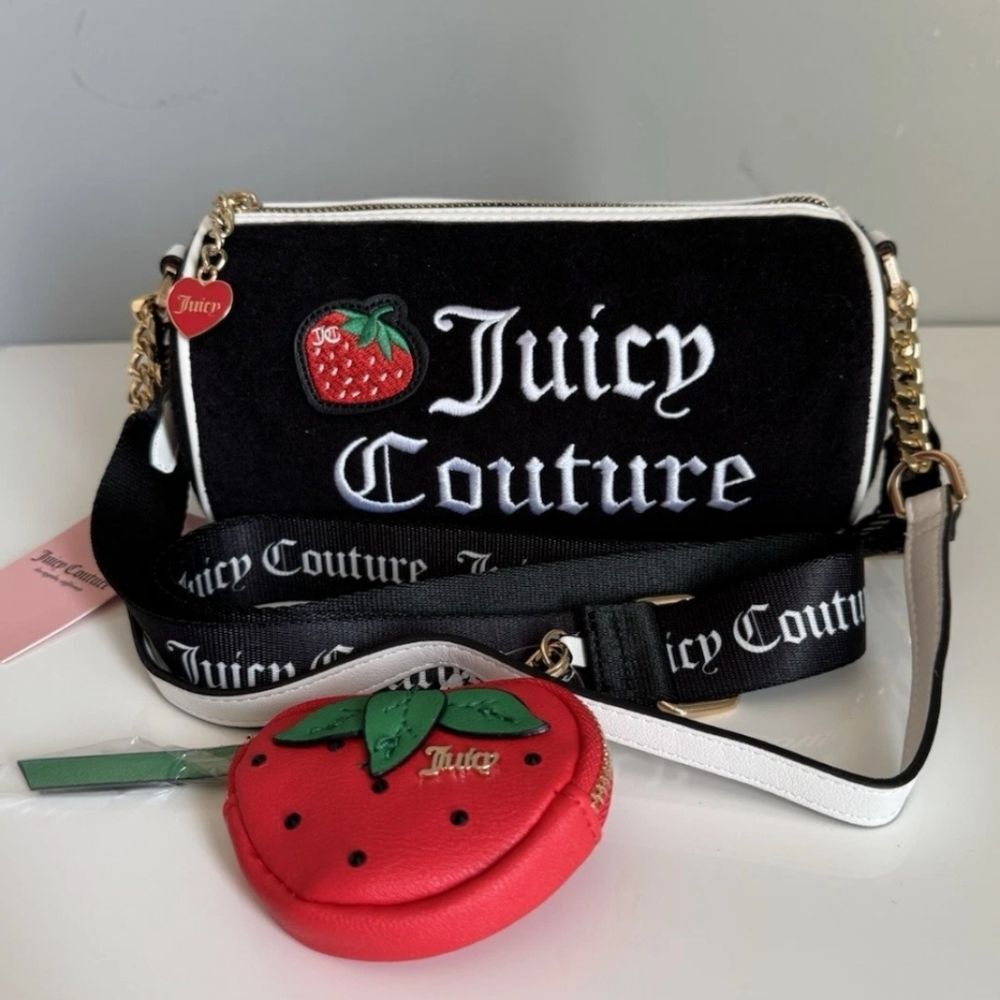 NEW Juicy Couture Barrel Strawberry Handbag
